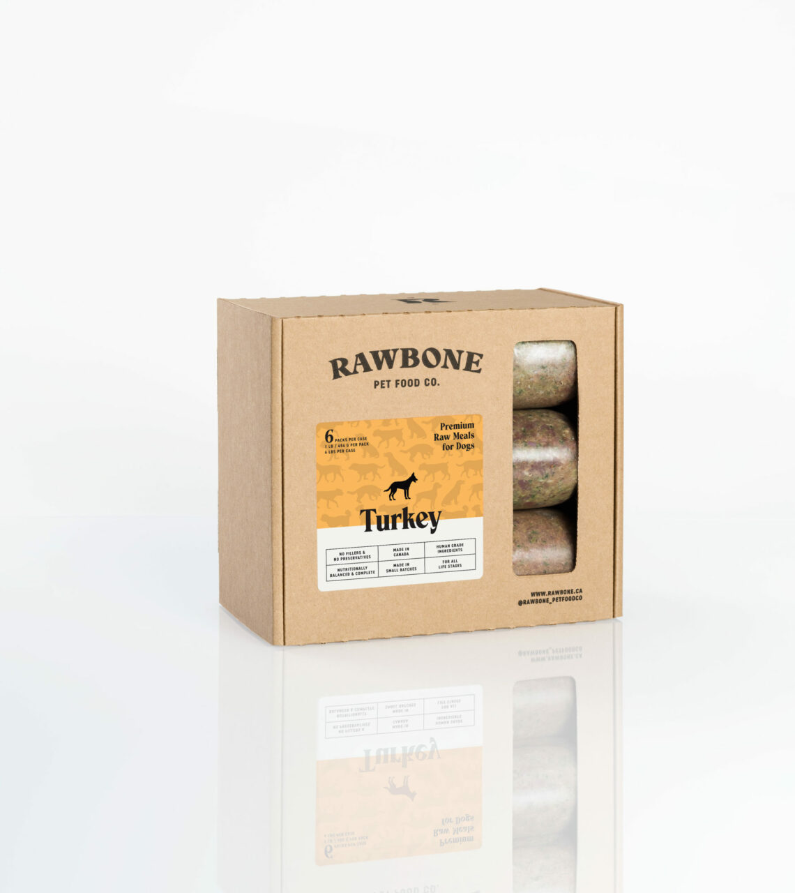 Rawbone 24lb Bulk Variety Box (Single Protein Beef/Single Protein Pork/Turkey)