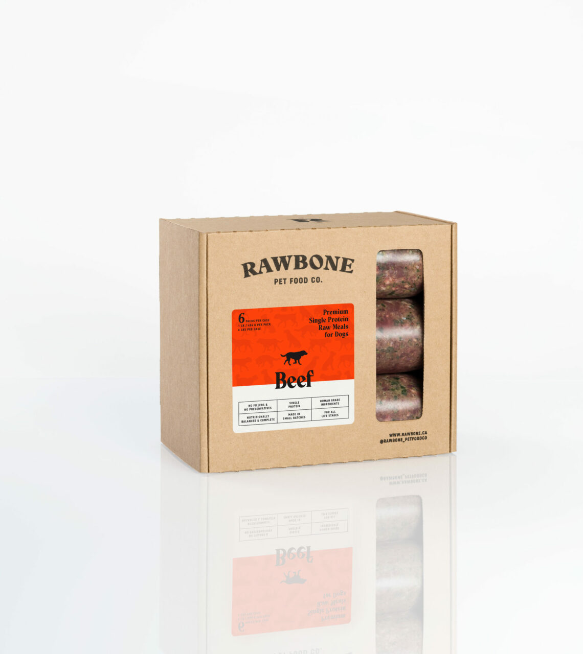 Rawbone 24lb Bulk Variety Box (Single Protein Beef/Single Protein Pork/Turkey Meals)